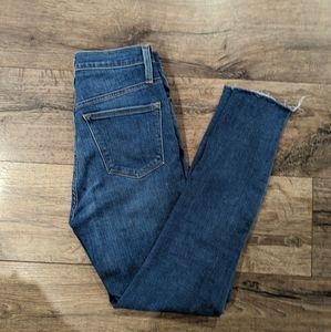 J Crew Size 26 / 2 Skinny Blue Jeans High Rise Denim Stretchy Ankle